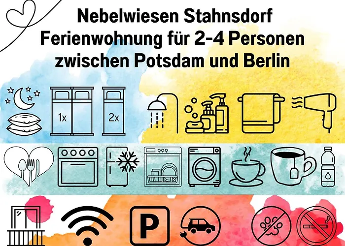 Apartment Familienfreundliches Zwischen Potsdam Und Berlin Fuer 2-4 Personen - Parkplatz - Balkon - Voll Ausgestattete Kueche - Wlan - Nebelwiesen *
